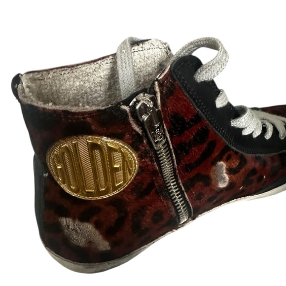 Golden Goose Leopard Print Sneakers womens 8 - Picture 5 of 8